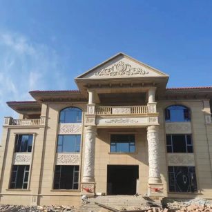 盐城 黄金麻花岗岩别墅外墙干挂