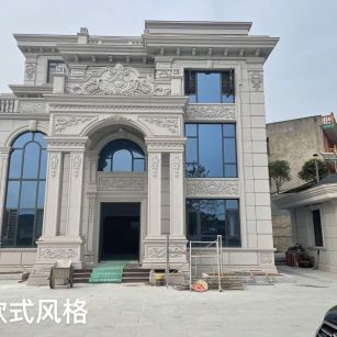 盐城 白麻花岗岩别墅外墙干挂