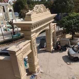 盐城 黄金麻荔枝面花岗岩别墅门楼