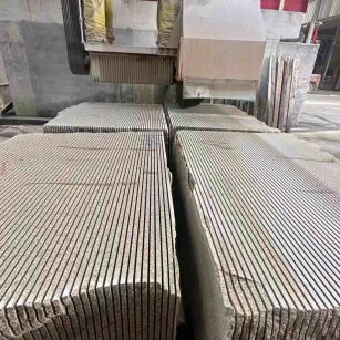 盐城 车间生产日常，黄金麻白麻花岗岩