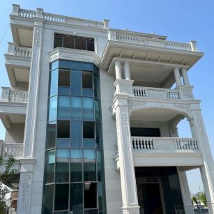 盐城 白麻花岗岩别墅外墙干挂效果展示