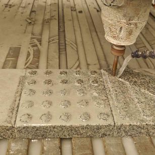 盐城 芝麻白花岗岩石材盲人石、盲道石、盲点石