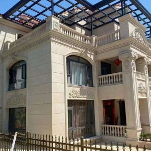 盐城 黄金麻花岗岩荔枝面别墅外墙干挂