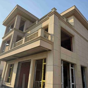 盐城 黄金麻花岗岩石材荔枝面外墙干挂效果展示