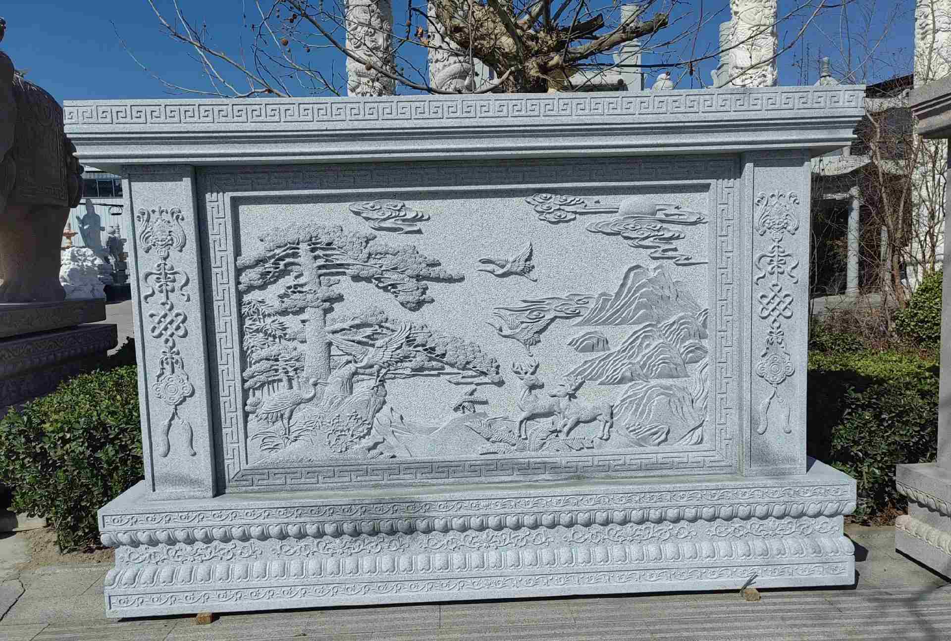 盐城 芝麻白大型照壁，屏风，影壁