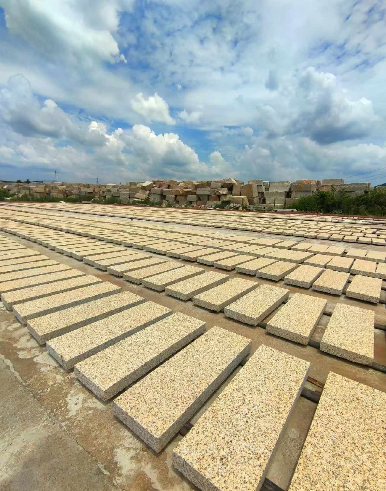 盐城 黄金麻荔枝面花岗岩石材地铺石防护中