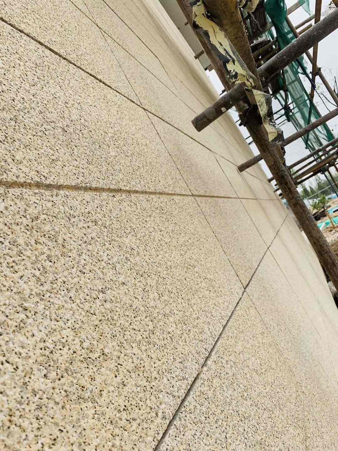 盐城 黄金麻花岗岩荔枝面外墙干挂石材效果示例