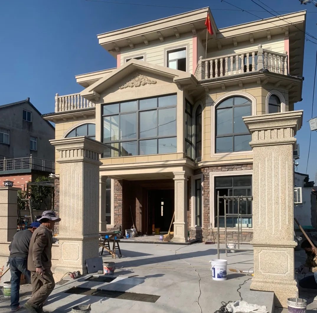 盐城 黄金麻花岗岩荔枝面别墅外墙干挂私家专属