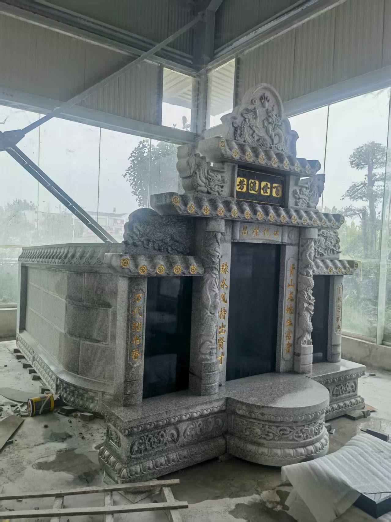 盐城 芝麻白墓碑效果展示图