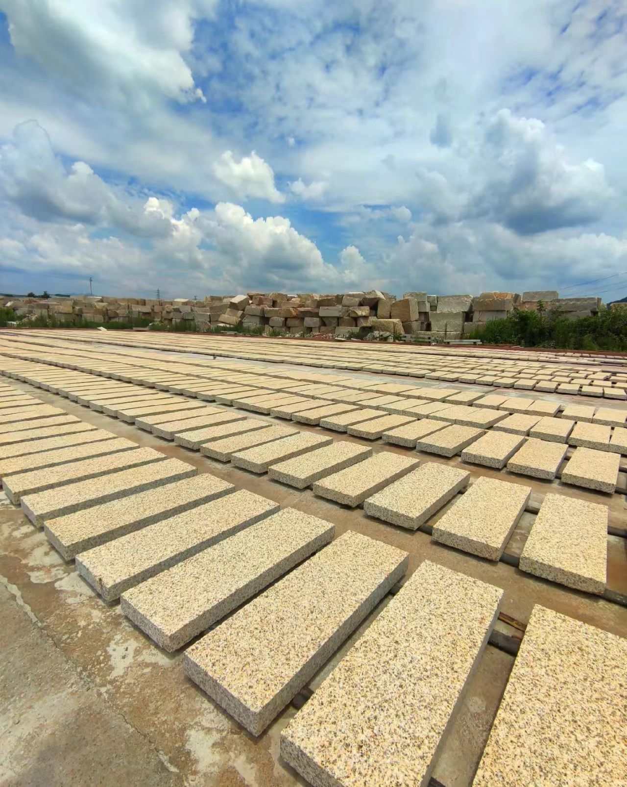 盐城 黄金麻花岗岩荔枝面地铺石防护中